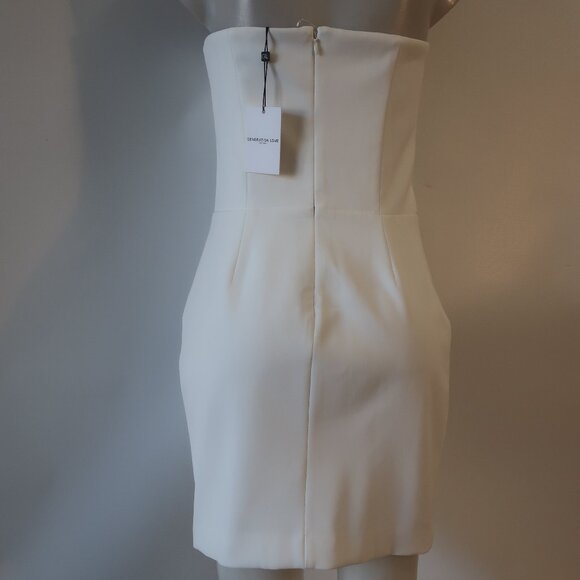 NWI Womens Generation Love Joelle Crystal White Strapless Mini Dress 10 - Picture 11 of 15